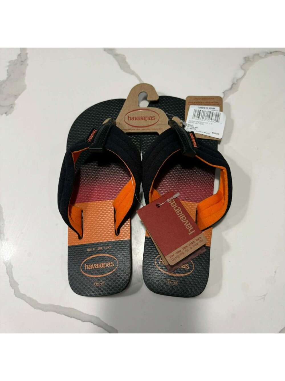 Havaianas Unisex Urban Print Flip Flop Sandals Black US 10